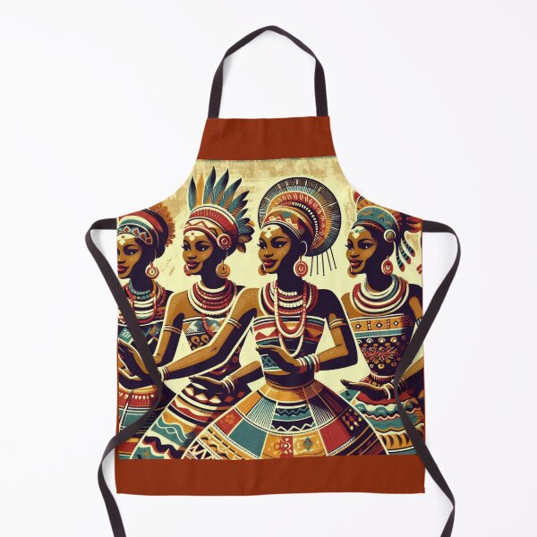 Item preview, Igbo Traditional Dancers in Retro Colors designed and sold by PrintAfricanArt.