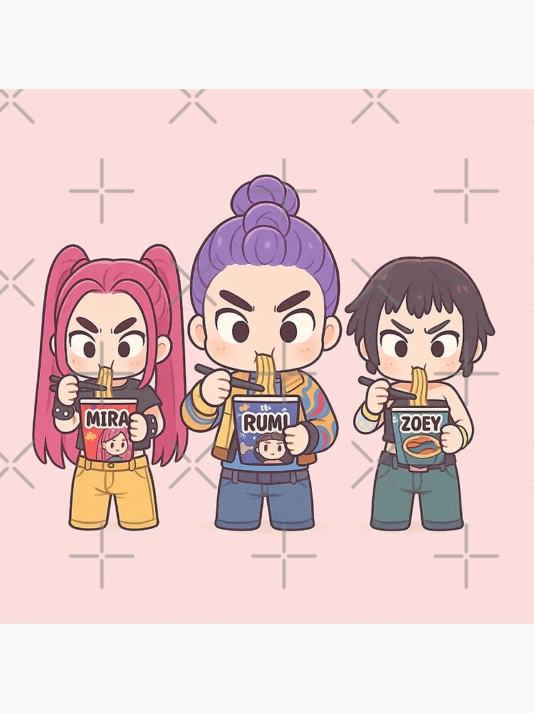 Huntrix Chibi Ramyeon - Kpop Demon Hunter Saja Boys Sticker