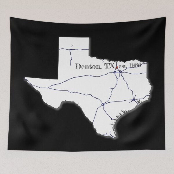 Item preview, Denton, TX [White] designed and sold by PhilbonianDezin.