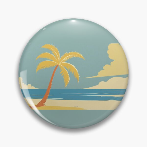 Item preview, Retro Beach Vibes – Vintage Palm Tree Sunset Illustration designed and sold by Poxsi.