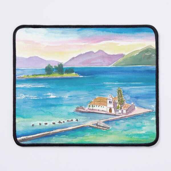 Item preview, Corfu’s Pondikonisi Under Ionian Skies, Greece Calling designed and sold by artshop77.