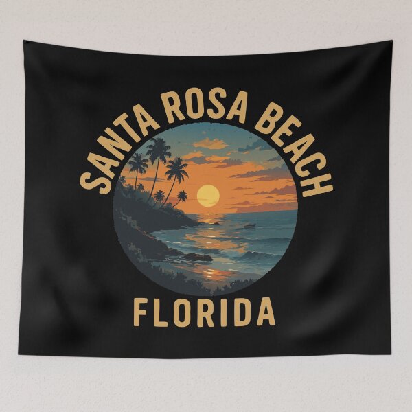 Item preview, Santa Rosa Beach – Florida (with Gold Lettering) designed and sold by VelvetRoom.