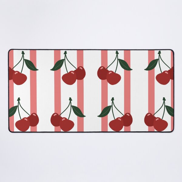 Item preview, Cute Trendy Beautful Cherries Red and White Striped Pattern designed and sold by CapturedByeJ.