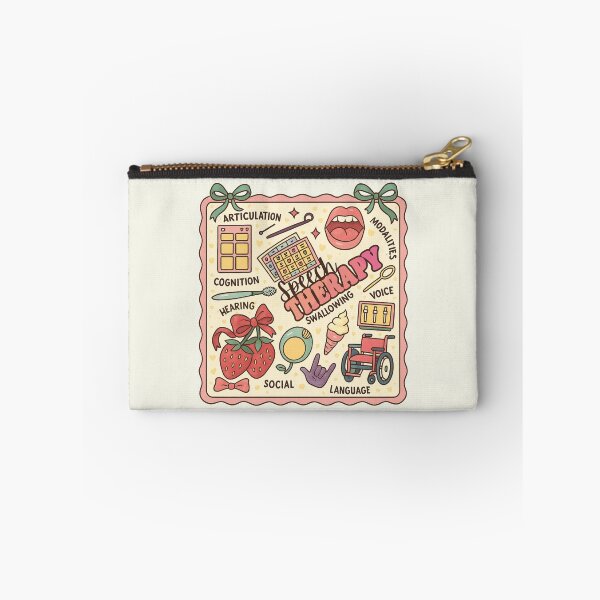 Item preview, Speech Therapy Therapist Pathologist Retro Cute Bows Stamp designed and sold by SunfullyYours.