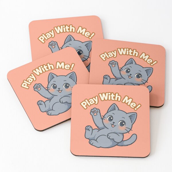 Item preview, Blue British Kitten Reaching Playfully designed and sold by Yuliya Brush.