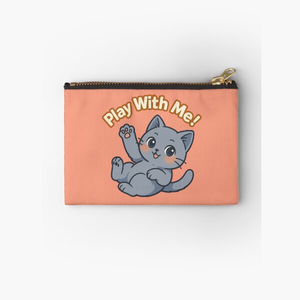 Item preview, Blue British Kitten Reaching Playfully designed and sold by Yuliya Brush.