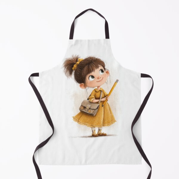 Item preview, Little Scholar, Big Dreams. A sweet cartoon-style schoolgirl. designed and sold by Maryna_Reine.