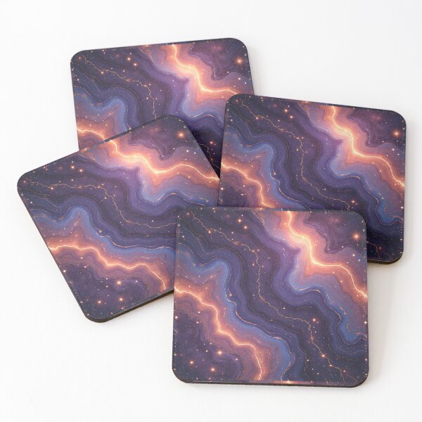 Item preview, Violet Ember Galaxy Marble Texture – Seamless Cosmic Stone Design designed and sold by Wordsmith-Wear.