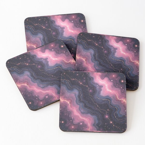 Item preview, Pink Night Sky Marble Texture – Seamless Cosmic Veins Pattern designed and sold by Wordsmith-Wear.