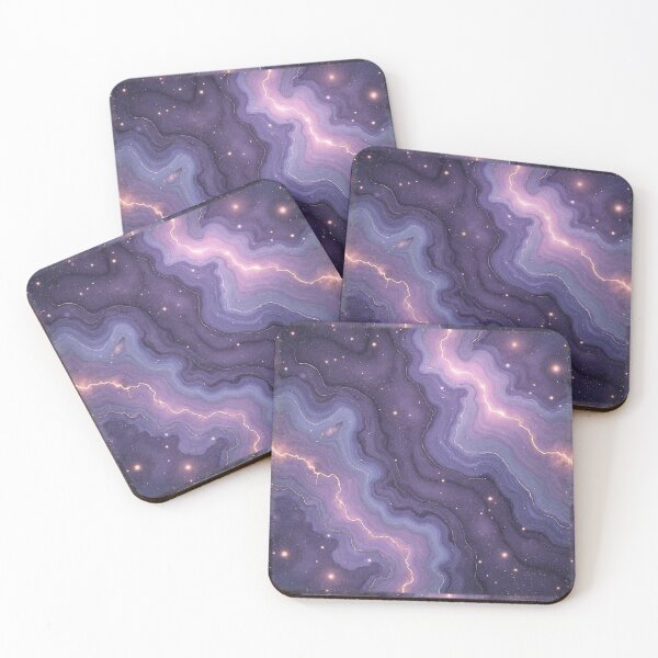 Item preview, Purple Lightning Nebula Marble Texture – Seamless Space Vein  designed and sold by Wordsmith-Wear.