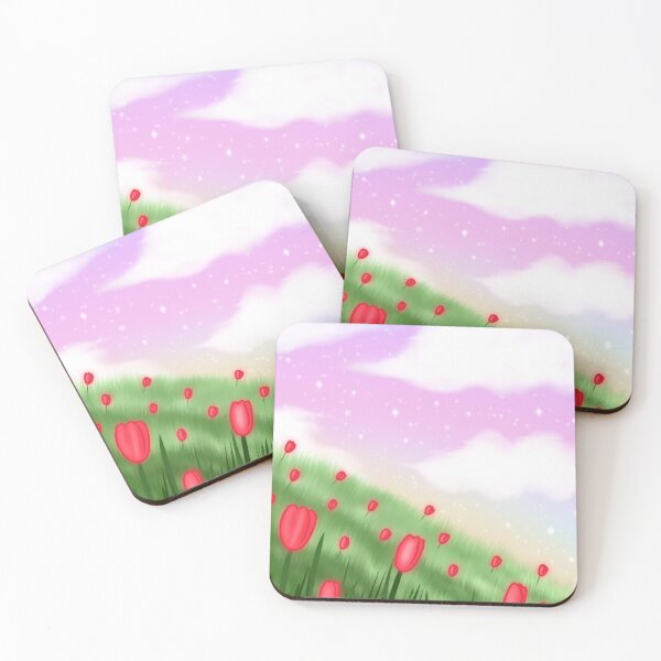 Item preview, Tulip field with starry clouds designed and sold by hseart.