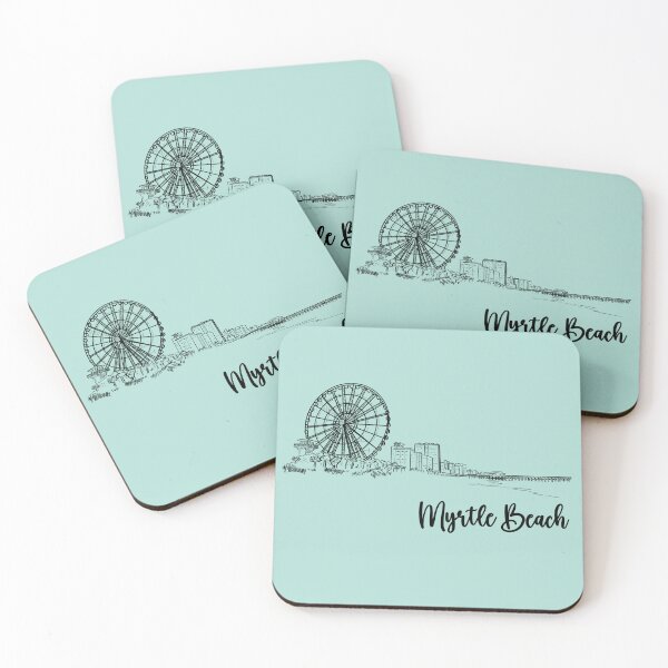 Item preview, Myrtle Beach Ferris Wheel Beach Art Illustration designed and sold by kiwi91.