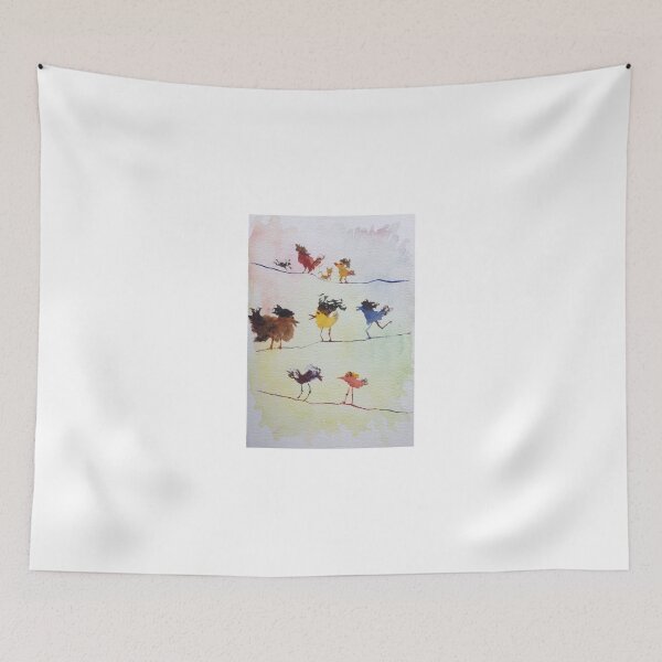 Item preview, Birdies with their pet dogs on telegraph wires. designed and sold by Dwyte2U2.