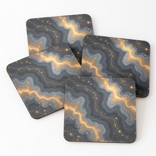 Item preview, Black Gold Galaxy Marble Texture – Seamless Celestial Stone Design designed and sold by Wordsmith-Wear.