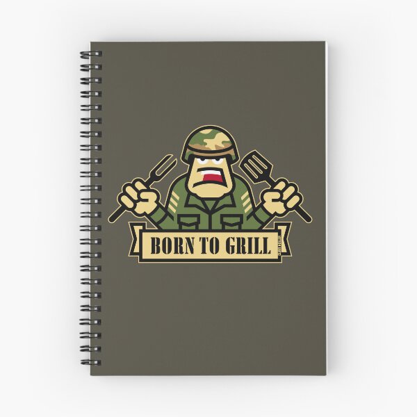 Item preview, Born To Grill (Grilling / BBQ / Barbecue / Army / Outline) designed and sold by Roderix.