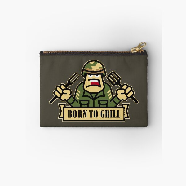Item preview, Born To Grill (Grilling / BBQ / Barbecue / Army / Outline) designed and sold by Roderix.