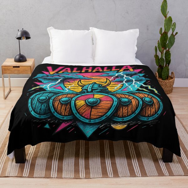 Item preview, Viking Shield Wall Valhalla Norse Retro designed and sold by TomFrontierArt.
