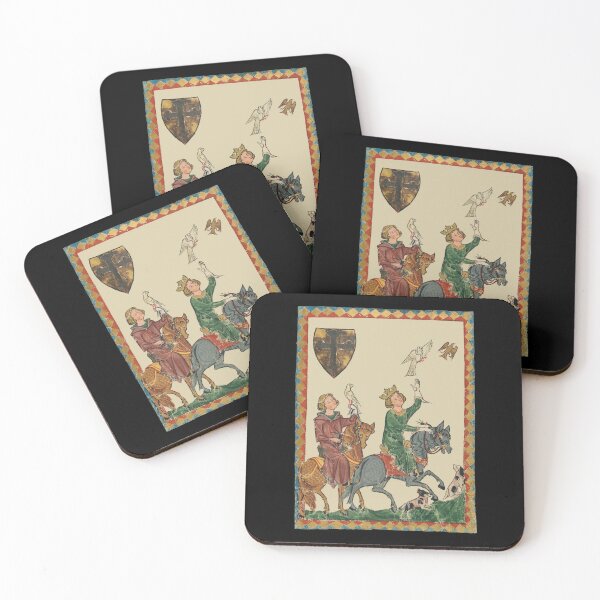 Item preview, Falconry, 14th Century Codex Manesse designed and sold by Cat Lady Designs.