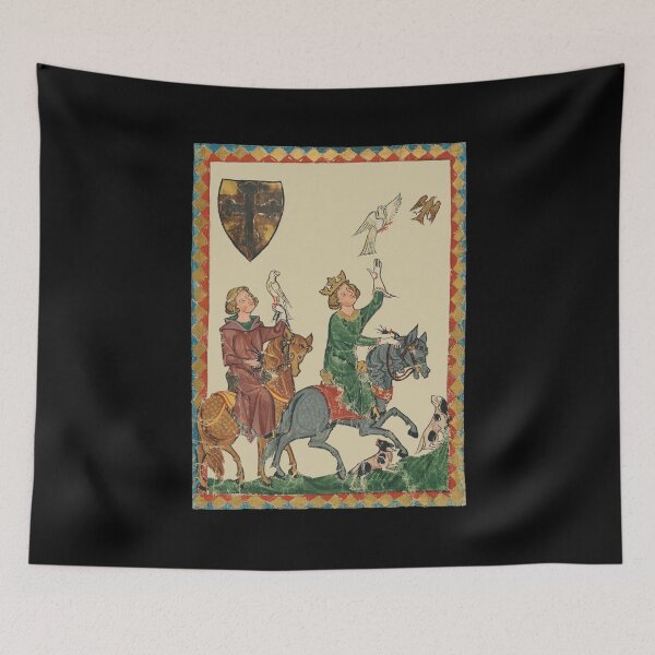 Item preview, Falconry, 14th Century Codex Manesse designed and sold by Cat Lady Designs.