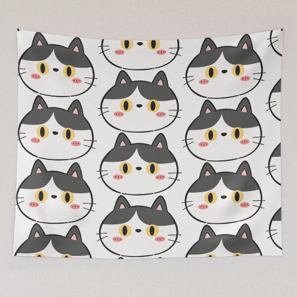 Item preview, Funny cat face doodle cartoon designed and sold by aleandrociao.