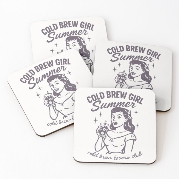 Item preview, COLD BREW GIRL Summer – retro vintage design | Gift for cold brew lovers designed and sold by Graphicarium Shop.