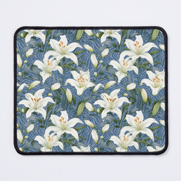Item preview, lilies with zebra stripes designed and sold by Alessandro Remo Mazzoni Remotextiles.