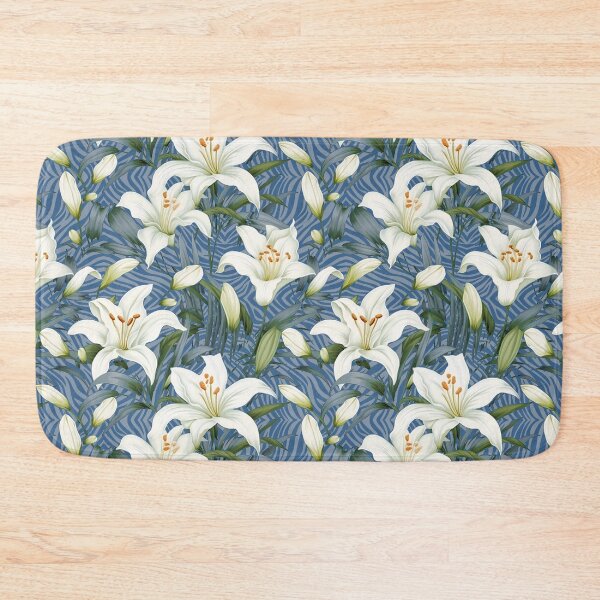 Item preview, lilies with zebra stripes	 designed and sold by Alessandro Remo Mazzoni Remotextiles.