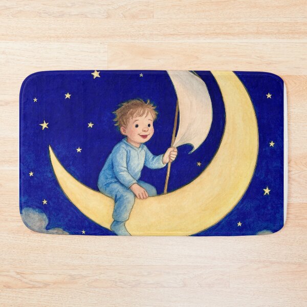 Item preview, The Little Häwelmann - A boy sits on the moon designed and sold by Steffani Lehmann.