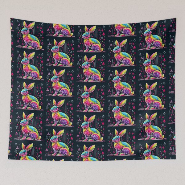 Item preview, Colorful geometric bunny designed and sold by Dogandesighn.