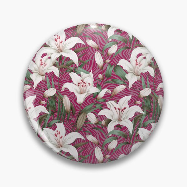 Item preview,  lilies with zebra stripes pink designed and sold by Alessandro Remo Mazzoni Remotextiles.