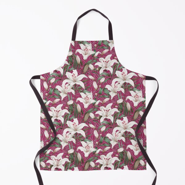 Item preview,  lilies with zebra stripes pink designed and sold by Alessandro Remo Mazzoni Remotextiles.