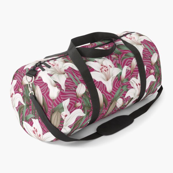 Item preview,  lilies with zebra stripes pink designed and sold by Alessandro Remo Mazzoni Remotextiles.