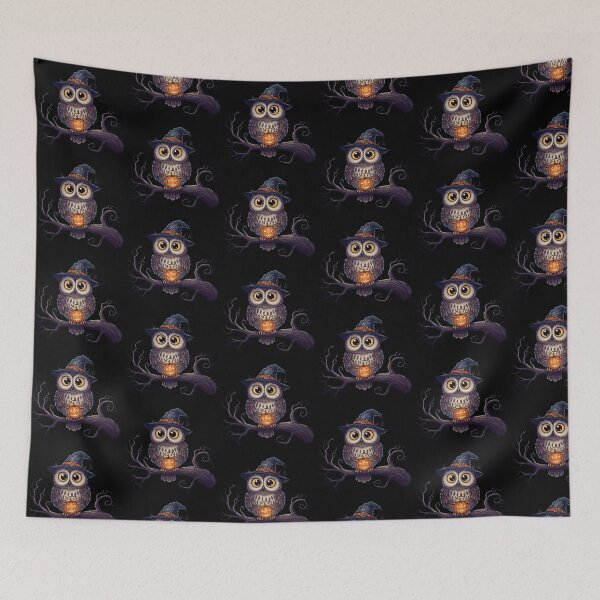 Item preview, Halloween Owl | Spooky-Cute and Enchanting Forest-Inspired Graphic designed and sold by Tw1nsAIArt.