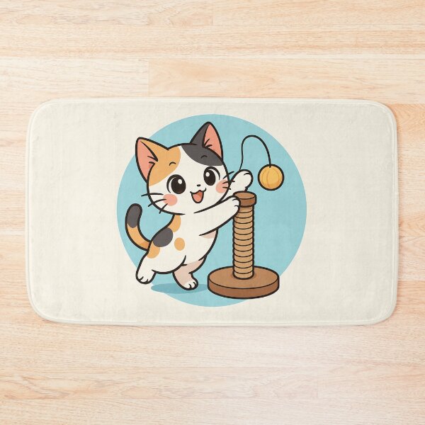 Item preview, Calico Kitten On Tiny Scratcher designed and sold by Yuliya Brush.
