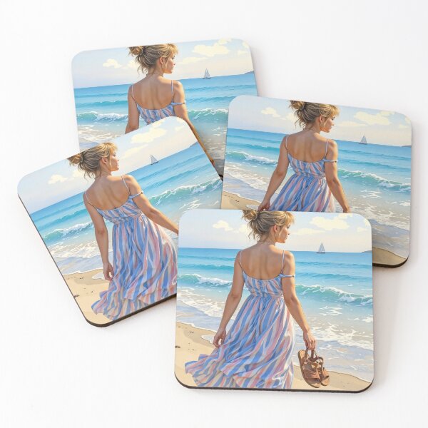 Item preview, Woman Standing On an Ocean Beach designed and sold by Maria Dryfhout.