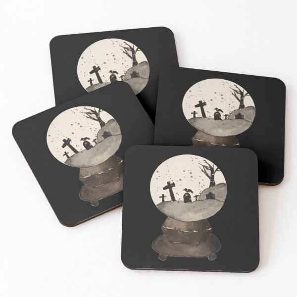 Item preview, Cemetery Snow Globe Watercolor  designed and sold by Whispering Raven.