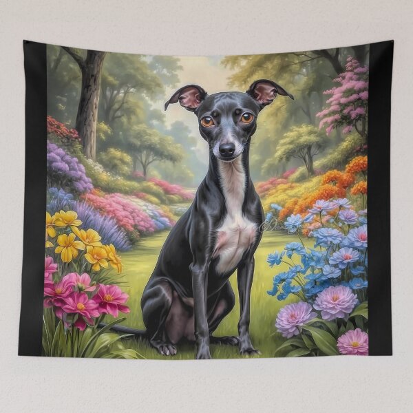 Item preview, Reggie Italian Greyhound Dog Portrait Painting designed and sold by Heart and Soul Studio.