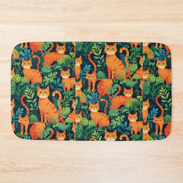 Aperçu de l'œuvre Motif de chat orange créée et vendue par PatronesKawai.