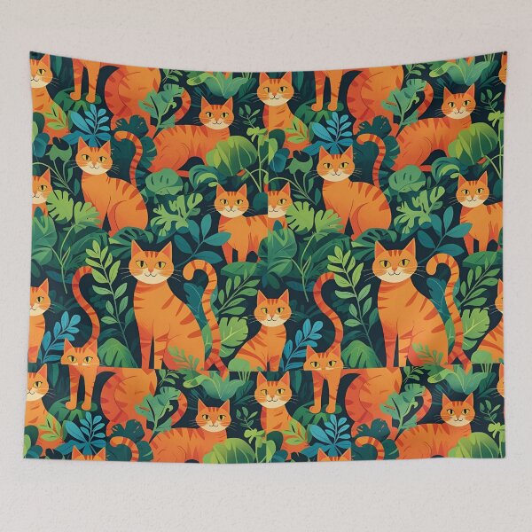 Item preview, Orange Cat Pattern designed and sold by PatronesKawai.