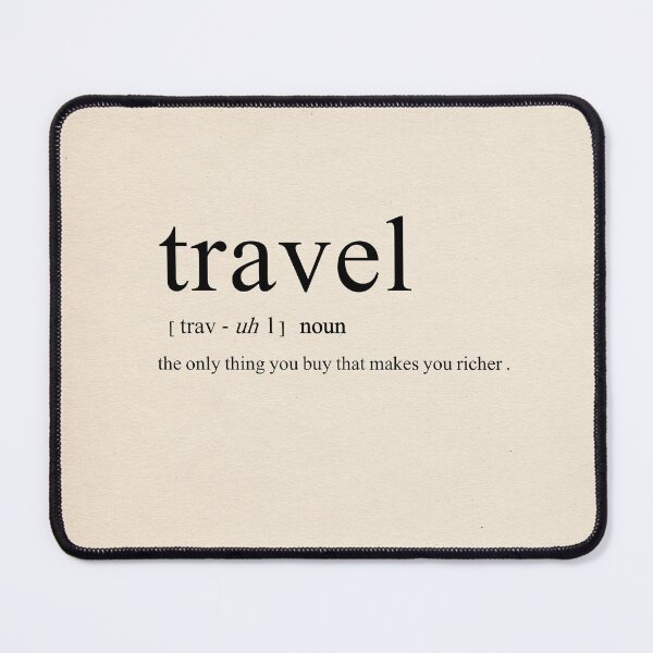 Item preview, 'Travel - the only thing you buy that makes you richer' Typography / Quote / Dictionary Print onto Book Page  designed and sold by R Bex.