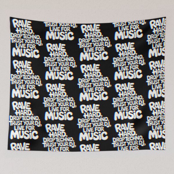 Item preview, Rave Hard Drop Techno | EDM Quote Design for Ravers & DJs designed and sold by Qudkin.
