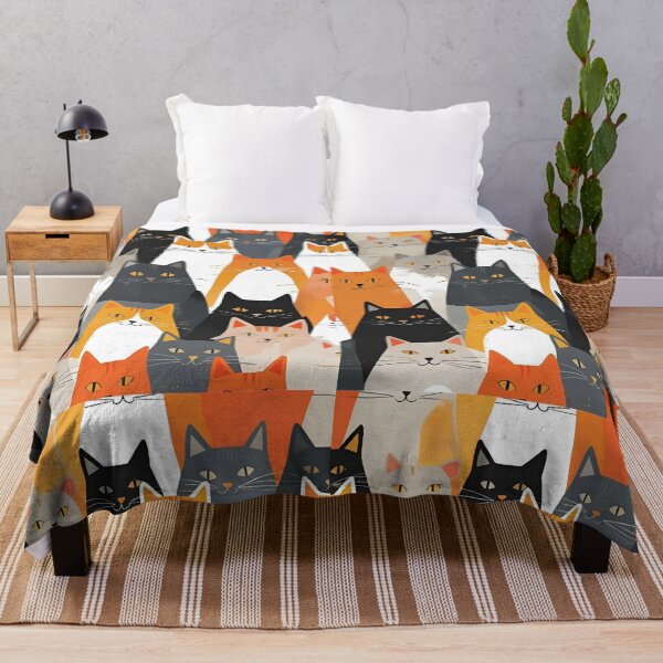 Aperçu de l'œuvre Motif de chat orange créée et vendue par PatronesKawai.
