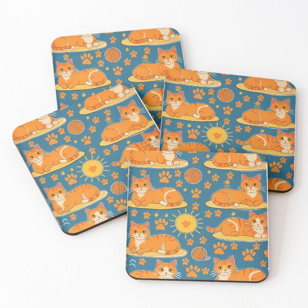 Item preview, Orange Cat Pattern designed and sold by PatronesKawai.