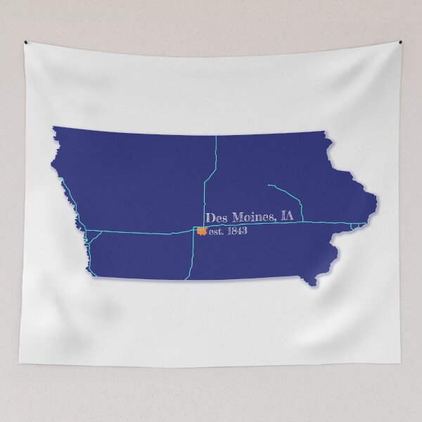 Item preview, Des Moines, IA [Blue] designed and sold by PhilbonianDezin.