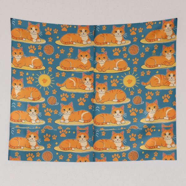 Item preview, Orange Cat Pattern designed and sold by PatronesKawai.