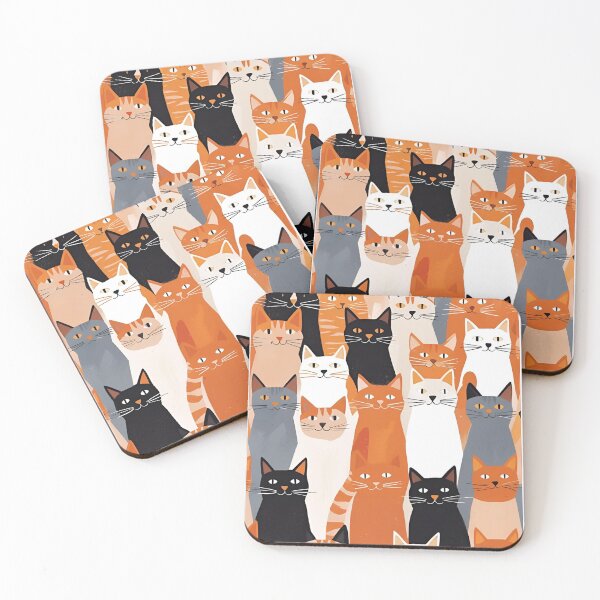 Item preview, Orange Cat Pattern designed and sold by PatronesKawai.