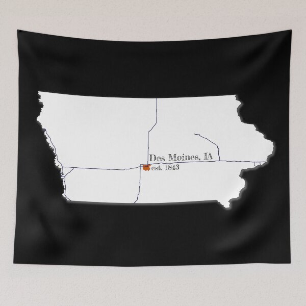 Item preview, Des Moines, IA [White] designed and sold by PhilbonianDezin.