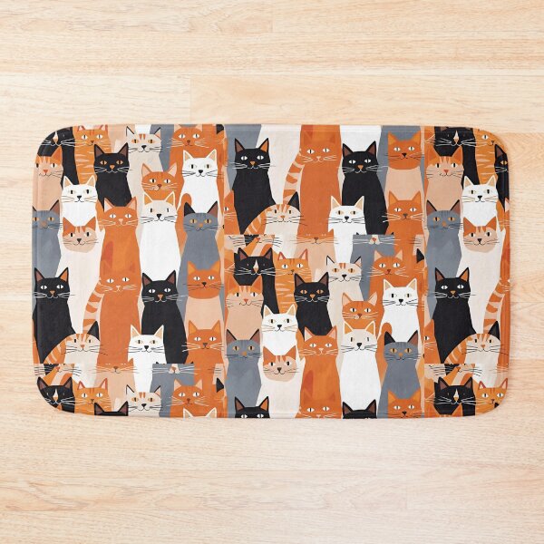 Aperçu de l'œuvre Motif de chat orange créée et vendue par PatronesKawai.