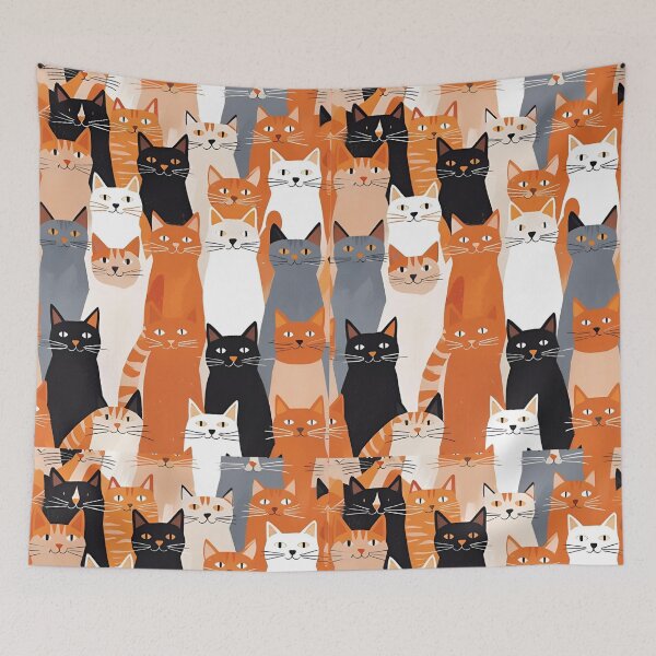 Item preview, Orange Cat Pattern designed and sold by PatronesKawai.