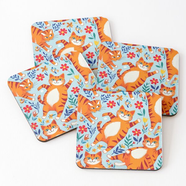 Item preview, Orange Cat Pattern designed and sold by PatronesKawai.